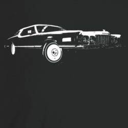1976 Thunderbird Three Quarter Angle View Dark Color T Shirt