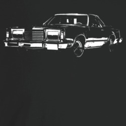 1977 Thunderbird Three Quarter Angle View Dark Color T Shirt