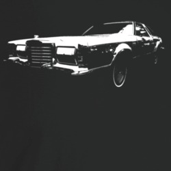 1978 Thunderbird Three Quarter Angle View Dark Color T Shirt