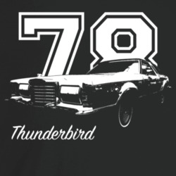 1978 Thunderbird Three Quarter Angle View With Year And Model Name Dar