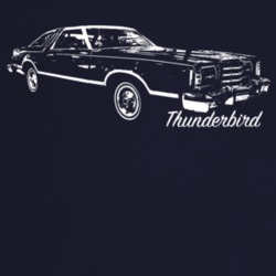 1979 Thunderbird Three Quarter Angle View With Model Name Dark Color T