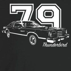 1979 Thunderbird Three Quarter Angle View With Year And Model Name Dar