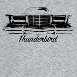 1979 Thunderbird Grill View With Model Name Light Color T Shirt
