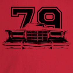 1979 Thunderbird Grill View With Year Light Color T Shirt