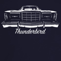 1979 Thunderbird Grill View With Model Name Dark Color T Shirt
