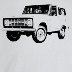 1966 Bronco Three Quarter Angle View Light Color T Shirt