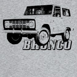 1966 Bronco Three Quarter Angle View With Model Name Light Color T Shi