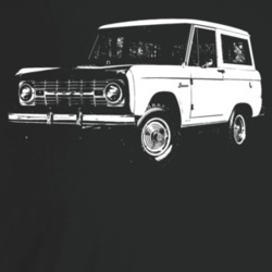 1966 Bronco Three Quarter Angle View Dark Color T Shirt