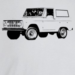 1967 Bronco Three Quarter Angle View Light Color T Shirt