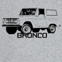 1967 Bronco Three Quarter Angle View With Model Name Light Color T Shi