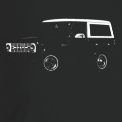 1967 Bronco Three Quarter Angle View Dark Color T Shirt