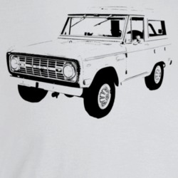 1968 Bronco Three Quarter Angle View Light Color T Shirt