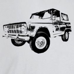 1969 Bronco Three Quarter Angle View Light Color T Shirt