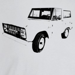 1970 Bronco Three Quarter Angle View Light Color T Shirt