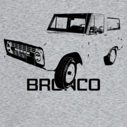 1970 Bronco Three Quarter Angle View With Model Name Light Color T Shi
