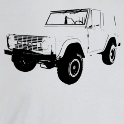 1971 Bronco Three Quarter Angle View Light Color T Shirt