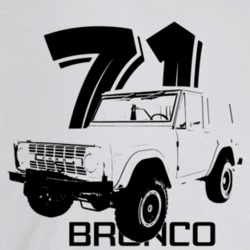1971 Bronco Three Quarter Angle View With Year And Model Name Light Co