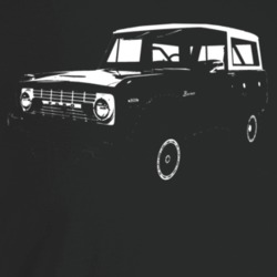 1971 Bronco Three Quarter Angle View Dark Color T Shirt