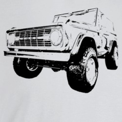 1972 Bronco Three Quarter Angle View Light Color T Shirt
