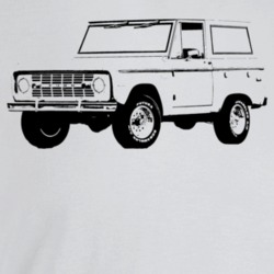 1973 Bronco Three Quarter Angle View Light Color T Shirt