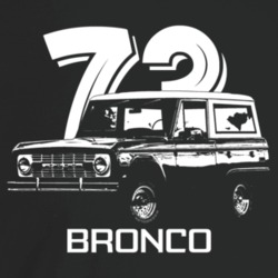 1973 Bronco Three Quarter Angle View With Year And Model Name Dark Col