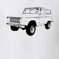 1974 Bronco Three Quarter Angle View Light Color T Shirt