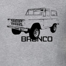 1974 Bronco Three Quarter Angle View With Model Name Light Color T Shi