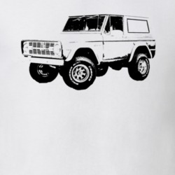 1975 Bronco Three Quarter Angle View Light Color T Shirt