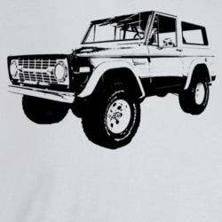 1976 Bronco Three Quarter Angle View Light Color T Shirt