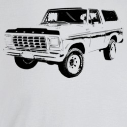 1978 Bronco Three Quarter Angle View Light Color T Shirt