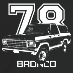 1978 Bronco Three Quarter Angle View With Year And Model Name Dark Col