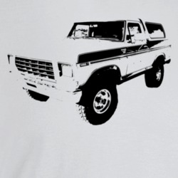 1979 Bronco Three Quarter Angle View Light Color T Shirt