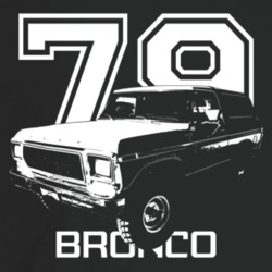 1979 Bronco Three Quarter Angle View With Year And Model Name Dark Col
