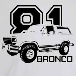 1981 Bronco Three Quarter Angle View With Year And Model Name Light Co