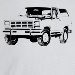 1982 Bronco Three Quarter Angle View Light Color T Shirt