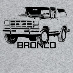 1982 Bronco Three Quarter Angle View With Model Name Light Color T Shi