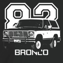 1982 Bronco Three Quarter Angle View With Year And Model Name Dark Col