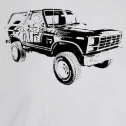1983 Bronco Three Quarter Angle View Light Color T Shirt