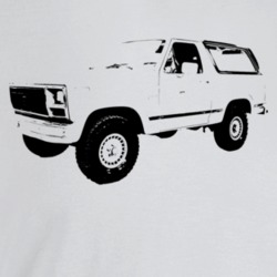 1984 Bronco Three Quarter Angle View Light Color T Shirt