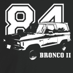 1984 Bronco I I Three Quarter Angle View With Year And Model Name Dark