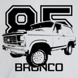 1985 Bronco Three Quarter Angle View With Year And Model Name Light Co