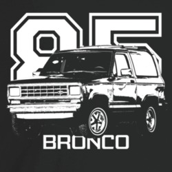 1985 Bronco I I Three Quarter Angle View With Year And Model Name Dark