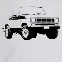 1988 Bronco I I Three Quarter Angle View Light Color T Shirt