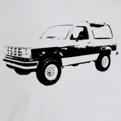 1989 Bronco I I Three Quarter Angle View Light Color T Shirt