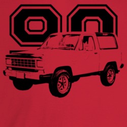 1990 Bronco I I Three Quarter Angle View With Year Light Color T Shirt