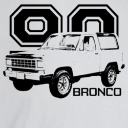 1990 Bronco I I Three Quarter Angle View With Year And Model Name Ligh