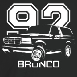 1992 Bronco Three Quarter Angle View With Year And Model Name Dark Col