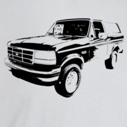 1993 Bronco Three Quarter Angle View Light Color T Shirt
