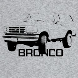 1994 Bronco Three Quarter Angle View With Model Name Light Color T Shi