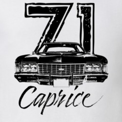 1971 Caprice Grill View With Year And Model Light Color T Shirt